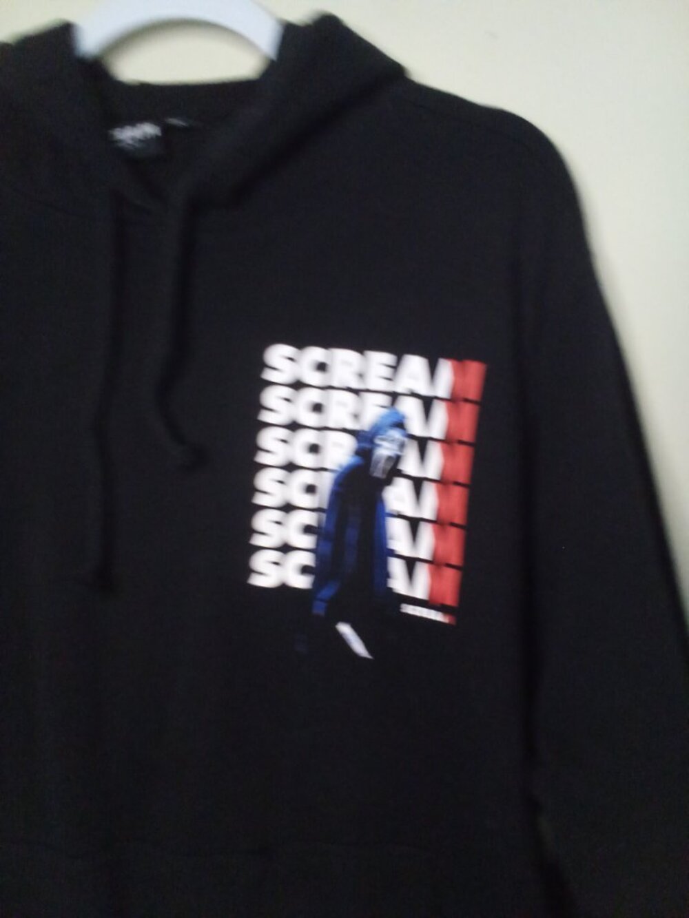 Scream Hoodie Adult XL Men Women Horror Graphic Pocket Black - Picture 3 of 13